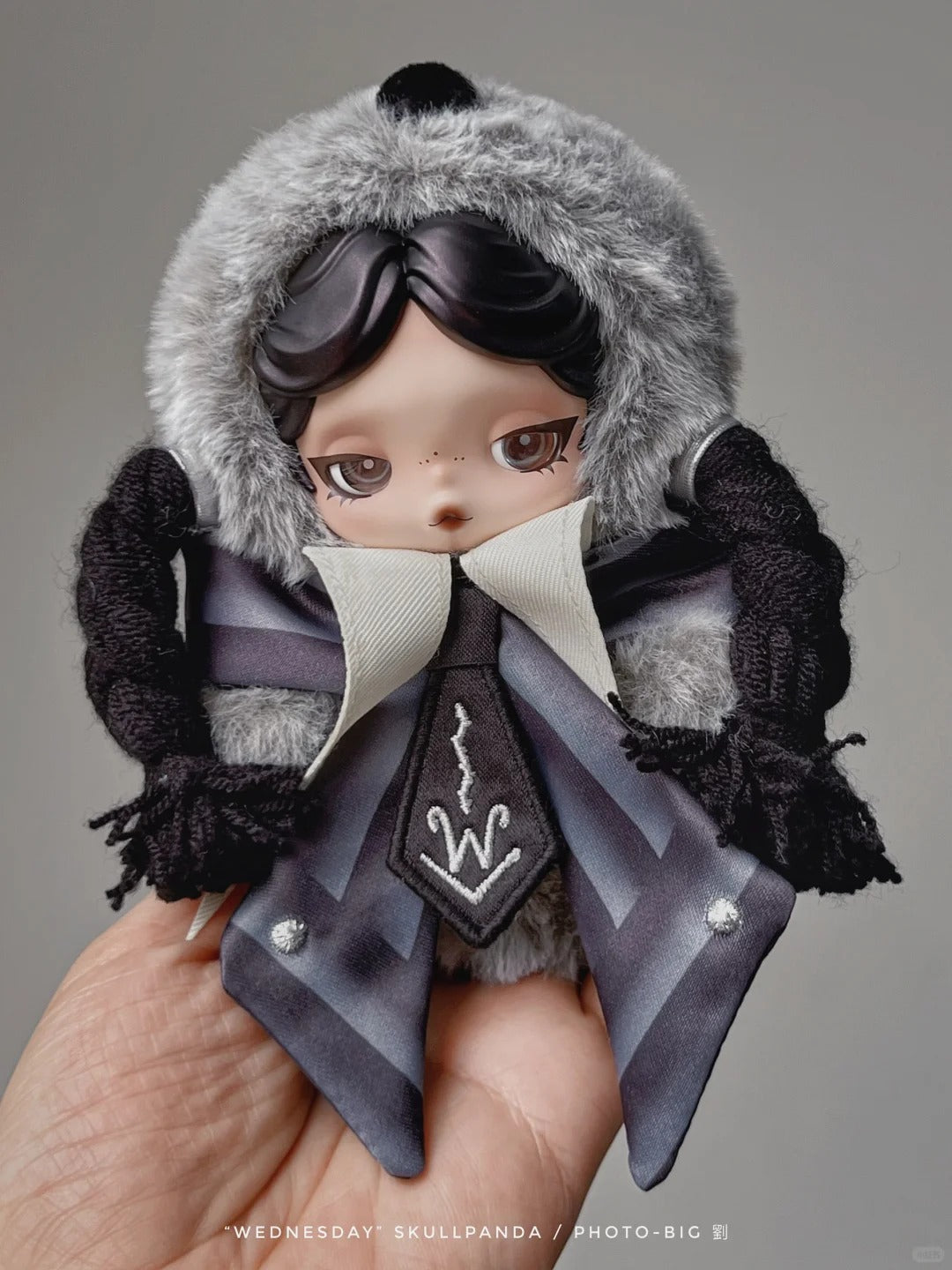 SKULLPANDA × Wednesday Plush（Classic Dress Version）