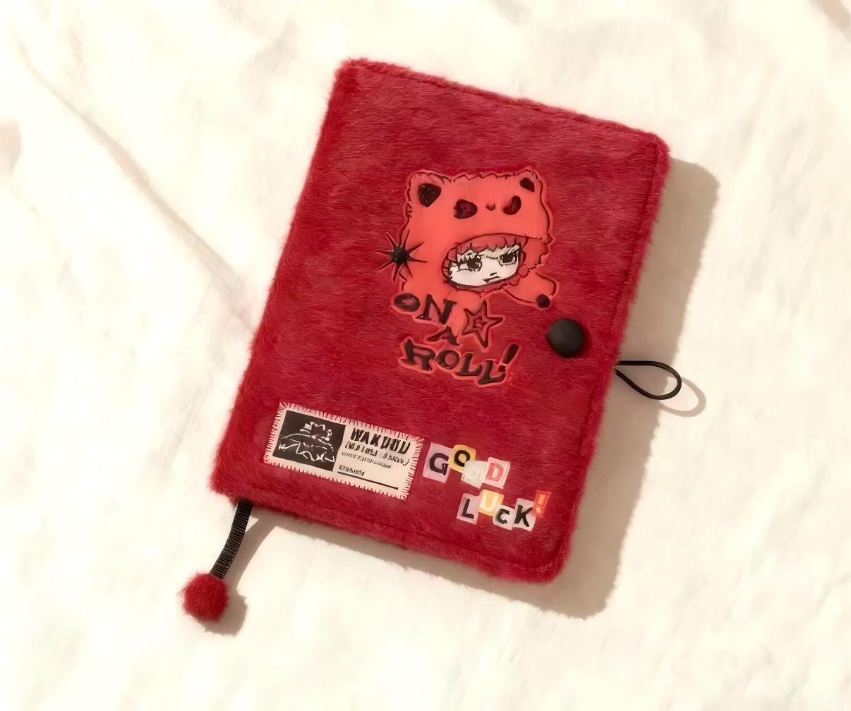 Wakuku On a Roll Series Merch - Notebook with Fluffy Cover